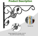 Hanging Plants Bracket, 2 Pack 12 inch Wall Planter Hook with Iron Screws Included, Decorative Plant Hanger for Bird Feeders, Wind Chimes Indoor, Flower Pot, Lantern, Outdoor Indoor Patio Decor by GreenHaven Gardens