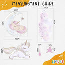 Unicorn Wall Decals by Lipastick - Vibrant Glitter Moon, Stars, Cloud Stickers for Girls Bedroom, Baby Nursery, Kids Room, Birthday Party Decor Art- Wall Stickers for Girls Room by TinyTreasures Baby Boutique
