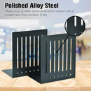 STEELMASTER by BankSupplies 6-Inch Heavy Duty Bookends | Scratch Resistant Finish | Heavy Gauge Material | Non-Slip Padded Base Protection | For Office, Bookshelves, Binders & Books by CozyNest Decor