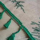 Sutuo Home Boho Curtain 84 Inches Length for Bedroom, Printed Cotton Linen Rod Pocket Semi Blackout Farmhouse Bohemian Tassels Window Treatment for Living Room, 1 Panel 59" W x 84" L, Green Forest by CozyNest Decor