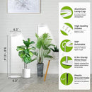 Grow Lights for Indoor Plants, 80 LEDs Full Spectrum Plant Lights for Indoor Growing with 2 Mounting Options, 6H 12H 16H Timer, 3 Spectrum Modes, 37 in Height Adjustable Grow Lamp, 2 Pack by GreenHaven Gardens