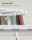 SONGMICS Clothes Drying Rack, Foldable 2-Level Laundry Drying Rack, Free-Standing Laundry Airer, with Height-Adjustable Wings, 33 Drying Rails, Sock Clips, White and Gray ULLR053G01V1 by CozyNest Decor