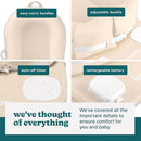 MyBaby 3-in-1 Calming Baby Cushion, Soothing Comfort for Newborns & Infants, Snuggling Sensation, Sound and Vibration, Designed for Safety, Rechargeable & Machine-Washable, by Homedics, Tan by TinyTreasures Baby Boutique