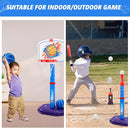 Meland Toddler Basketball Hoop, 4-in-1 Kids Basketball Hoop with Tball Set for Toddler & Baseball Pop Up Machine, Basketball Goal for Kid Sport Toys Indoor Outdoor Play Birthday Gift for Kids Toddlers by TinyTreasures Baby Boutique
