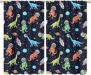 Cartoon Dinosaur Curtains for Kids Boys Girls Home Decor, Astronaut Rocket Funny Outer Space Blackout Rod Pocket Window Drapes for Bedroom Living Room W36xL63in 2 Panels by TinyTreasures Baby Boutique