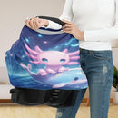 Binienty Axolotl Infants Carseat Canopies for Women, Dolphin Animal Print Nursing Breastfeeding Cover Stretchable for Stroller/Shopping Cart by TinyTreasures Baby Boutique