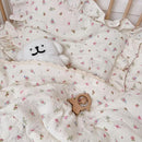 BuLuTu 100% Cotton Standard Pillow Case for Kids, 1 pc, 20"x26", Pink Floral Sheep Design Pillow Cover Muslin Gauze Pillow Protector for Children Girls Boys Bedding Gift, Envelope Closure by TinyTreasures Baby Boutique