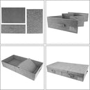 DAYARD Underbed Storage Container Bins with Lids, Under Bed Storage Organizer with Sturdy Handles Sidewalls Bottom, Foldable Clothes Bag (Set of 2) Large, Grey by CozyNest Decor