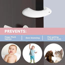 Door Pinch Guard and Door Slam Stopper, Durable Silicone Door Finger Pinch Guard, Prevents Finger Pinch Injuries, Slamming Doors, Door Safety for Kids, 4 Packs White Basic. by TinyTreasures Baby Boutique