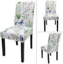 JQinHome Pattern Chair Covers for Dining Room Set of 4, High Stretch Removable Washable Parsons Chair Slipcover for Home Party Hotel Wedding Ceremony (Flowering Butterflies,4PCS) by CozyNest Decor