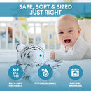 Love By Emi Baby Music Lovey White Tiger, Baby Sleep Soother for Crib & Cuddle Bedtime, White Noise with a Heartbeat & Lullaby, Plush Sound Machine Toy, Stuffed Animal for Newborns, Infants & Toddlers by TinyTreasures Baby Boutique