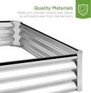 Best Choice Products 6x3x1ft Outdoor Metal Raised Garden Bed Box Vegetable Planter for Vegetables, Flowers, Herbs, and Succulents - Silver by GreenHaven Gardens