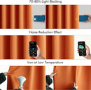 MIULEE Orange Back Tab Blackout Curtains 108 Inch Long 2 Panels Set for Living Room Bedroom Privacy, Rod Pocket/Pinch Pleated Fall Extra Long Thermal Insulated Room Darkening Light Blocking Drapes by TinyTreasures Baby Boutique