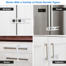 Vmaisi Baby Sliding Cabinet Locks - 4 Pack Adjustable U Shaped Child Safety Locks,Childproof Latches for Kitchen Bathroom Storage Cupboards Doors, Handles and Knobs White (4) by TinyTreasures Baby Boutique