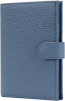 RFID Slim Passport Holder for Man & Women, Compact Leather Passport Wallet with Card Holders SIM Slots, Zippered Coins Pocket and Cash Holder Travel Passport Cover Case, Dark Blue by TinyTreasures Baby Boutique