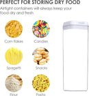 Vtopmart 4 PCS Airtight Food Storage Containers, BPA Free Plastic Spaghetti Pasta Containers with Easy Lock Lids, for Kitchen Pantry Organization and Storage, Include 24 Labels, 1.8L by CozyNest Decor