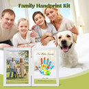 Family Handprint Kit, DIY Baby Hand and Footprint Handmade Keepsake Wooden Frame, Family Gifts with 5 Non-Toxic Baby-Safe Paint, Ideas Gift for New Parents, Grandparents, Father's Day, Mother's Day by TinyTreasures Baby Boutique