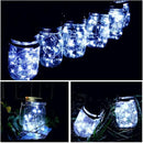 SmilingTown Solar Mason Jar String Light Lids 12 Pack 30 LED Fairy Firefly Inserts Lighting with 12 Hangers Waterproof for Outdoor Tree Patio Lawn Garden Decor, No Jars (Cool White) by GreenHaven Gardens