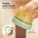 KeaBabies 6pk 4oz Glass Baby Food Containers with Lids - Leak-Proof, Microwavable Small Glass Jars, Baby Purees & Toddler Snack Storage Containers, BPA-Free, Dishwasher & Freezer Safe (Sage) by TinyTreasures Baby Boutique