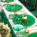 FLOWERCAT 60PCS Green Plates & St. Patrick's Day Plates - Heavy Duty Dark Green plates Disposable for St. Patrick's Party&Super Bowl- Include 30PCS 10.25" Dinner Plates & 30PCS 7.5" Dessert Plates by CozyNest Decor