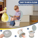Travel Potty for Toddler, Portable and Foldable Toilet, Apply to Seat Emergency Toilet for Car, Camping, Outdoor, Indoor (grey, large) by TinyTreasures Baby Boutique