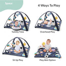 The Peanutshell Unisex Baby Play Gym & 7-in-1 Play Mat - Playmat Baby Toys 0-6, 6-12 Months Tummy Time Mat with Hanging Toys, Soft Padded Mat for Newborns, Infants - Space by TinyTreasures Baby Boutique