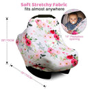 Rquite All-in-1 Car Seat Cover Baby, Carseat Covers for Girl Boy, Stretchy Soft Infant Car Seat Cover, Multi-use Baby Carrier Cover, Car Seat Canopy, Stroller Sun Shade, Nursing Breastfeeding Cover by TinyTreasures Baby Boutique