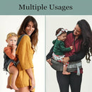Baby Carrier, 3-in-1 Baby Carrier Newborn to Toddler with Hip Seat (Ergonomic M Position) for 0-36 Month/7-45lbs, Adjustable Size for Enhanced Lumbar Support, Perfect for On-The-go, Grey by TinyTreasures Baby Boutique