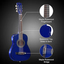 ADM Beginner Acoustic Classical Guitar 30 Inch Nylon Strings Wooden Guitar Bundle Kit for Kid Boy Girl Student Youth Guitarra Online Lessons with Gig Bag, Strap, Tuner, Extra Strings, Picks,Blue by TinyTreasures Baby Boutique
