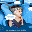 NAPUP Child Head Support for Car Seats – Safe, Comfortable Head & Neck Pillow Support Solution for Front Facing Car Seats and High Back Boosters – Baby & Kids Travel Accessories (Grey) by TinyTreasures Baby Boutique