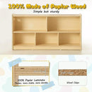 2-Tier Wood Montessori Cabinet for Kids, Toddler Room Book Shelves Toy Organizers and Storage, Small Book Shelf Storage for Baby Children, Furniture of Classroom, Nursery, Playroom by CozyNest Decor
