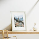 Vittanly 11x14 Picture Frames Set of 9, Shatter Resistant Plexiglass, Display 8x10 Pictures with Mat or 11x14 without Mat, Photo Frames for Wall or Tabletop, Engineered Wood, Whitemist by CozyNest Decor