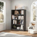 Bookshelf, Open Modern Bookshelf, 4 Shelf Bookcase with Freestanding Display Storage, Wooden Book Shelf for Bedroom, Living Room, Dinning Room, Office, 48 Inch, Gray by CozyNest Decor
