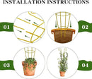 ZOUTOG Trellis for Climbing Plants Indoor 30 Inch, Houseplant Trellis for Potted Plants Metal 4Pcs for Vine Ivy Flower Support,Round Shape,Golden by GreenHaven Gardens