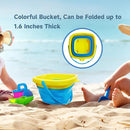 2PCS Fishing Net with Bucket, Telescopic Fishing Landing Net, Collapsible Kids Sand Bucket, Kids Fish Butterfly Catching for Freshwater Saltwater Outdoor Activities by TinyTreasures Baby Boutique
