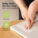 Baby Hand and Footprint Kit - Clay Handprint Keepsake Frame, Newborn Nursery Picture Frame, Personalized New Mom Gifts for Baby Shower & Registry (Dark Walnut) by TinyTreasures Baby Boutique