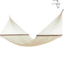 Hatteras Hammocks Deluxe Oatmeal Duracord Rope Hammock with Free Extension Chains & Tree Hooks, Handcrafted in The USA, 450 LB Weight Capacity, 13 ft. x 60 in by GreenHaven Gardens