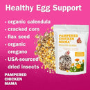 Pampered Chicken Mama Non-GMO Mealworm, Corn, Flax, & Herb Treat (10 Pounds) for Backyard Chickens, Healthy Layer Feed & Supplies for Pet Chickens Poultry Queen Treat for Hens by GreenHaven Gardens