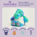 warmies Junior Microwavable & Weighted Stuffed Animals, Rainbow Dinosaur - Heated Stuffed Animal Plushie for Warmth & Comfort - Soft Plush Toys for Adults & Children (Boys, Girls, Babies & Toddlers) by TinyTreasures Baby Boutique