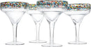 Mexican Margarita Hand Blown Glass - Set of 4 - Large 16oz