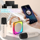 Mini Karaoke Machine for Kids Adults, Portable Bluetooth Speaker with 2 Wireless Microphones, Birthday Toys for Girls Ages 4 5 6 7 8 9 10 11 12+ Years Old Toddler by TinyTreasures Baby Boutique