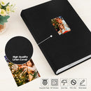 Photo Album 4x6 450 Photos with Writing Space,4 x 6 Photo Book Linen Cover with Front Window, 4x6 Picture Album, 450 Photos Photo Album Book for Wedding Kids Travel Family Baby Pictures (Black) by TinyTreasures Baby Boutique
