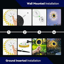 Hogni 6PK Solar Garden Lights, Ground Stake/Hang 2 in 1 Solar Sunflowers Outdoor Waterproof IP67, Outdoor Decor for Pathway Walkway Landscape Backyard Fence Decoration by GreenHaven Gardens