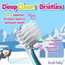 brush-baby WildOnes Kids Electric Rechargeable Toothbrush Penguin, 1 Handle, 3 Brush Heads, USB Charging Cable, for Ages 0-10 (Penguin) by TinyTreasures Baby Boutique