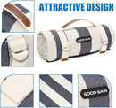 G GOOD GAIN Waterproof Picnic Blanket Portable with Carry Strap for Beach Mat or Family Outdoor Camping Party, Park Blanket for Grass Park, Hiking, Travel, Concerts (Denim Blue) by TinyTreasures Baby Boutique