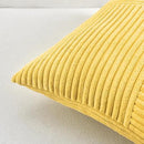 Fancy Homi 2 Packs Yellow Decorative Throw Pillow Covers 22x22 Inch for Living Room Couch Bed Sofa, Rustic Farmhouse Boho Home Decor, Soft Corss Corduroy Patchwork Accent Square Cushion Case 55x55 cm by CozyNest Decor