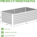 6x3x2 ft Raised Garden Bed, Large Metal Planter Raised Beds, Planters for Outdoor Plants for Vegetables, Flowers, Herbs, Fruits, and Succulents.(4 Pcs) by CozyNest Decor
