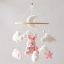 EERKEOD Baby Crib Mobile Bunny Nursery Mobile for Boys Girls Teddy Velvet Mobile Nursery Decor for Infant Bedroom Hanging Baby Mobile for Bassinet Newborn Baby Gift（Pink Bunny） by TinyTreasures Baby Boutique