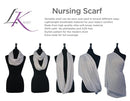 LK Baby Infinity Nursing Scarf Breastfeeding Cover Ultra Soft Premium Jersey Polyester- 100% AZO free and Safe for Baby (Light Grey Pattern) by TinyTreasures Baby Boutique