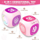 Musical Learning Toys for 1+ Year Old Girl, Bilingual Early Learning Educational Cube with Light & Sound, Baby Girl Toys 12-18 Month, Christmas Birthday Gifts for Toddler Girl 1-2 Year Old by TinyTreasures Baby Boutique